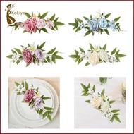 [kokiya] Wedding Arch Flower Artificial Floral Swag Romantic Lightweight Aisle Bench Flower Decorati