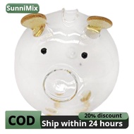 Glass Pig Piggy Bank Money Bank Pig Saving Pot Animal Money Bank Glass Jar Cute Piggy Bank for Deskt