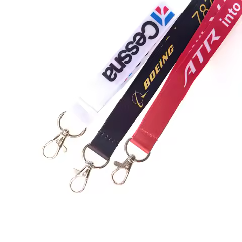 1PC CESSNA BONEING ATR Fashion Trinket Polyester Lanyard Airline Crew Christmas Gift For ID Card & W