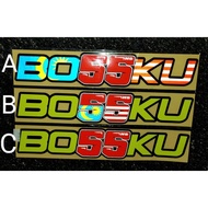 STIKER MOTOR STIKER KERETA STIKER BOSSKU STIKER 55 STIKER PANTULAN CAHAYA
