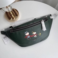 ✨ของแท้100%✨ คาดอก สีเขียว Coach X Peanuts Warren Belt Bag With Snoopy Motif CE618 QB/ Amazon Green Multi