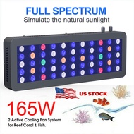 165W Dimmable Freshwater Fish Tanks LED Coral Reef Light Full Spectrum for Salt Fish Tanks