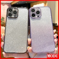 Casing Redmi Note 11 11S 10 10S 9 9S 8 7S 7 Pro Max POCO M3 Pro M4 Pro 5G  Transparent Flash Gradient Flash Powder Electroplated Phone Case Protector