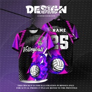 【Tersedia] bola tampar sublimasi penuh lelaki Jersey nama Custom Baju Lelak mikrofiber berkualiti ti