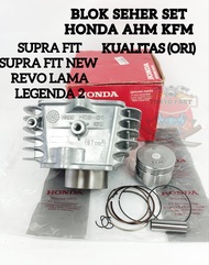 BLOK SEHER CYLINDER BLOK HONDA AHM KFM UNTUK MOTOR HONDA SUPRA FIT SUPRA FIT NEW REVO LAMA LEGENDA 2