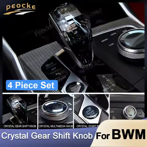 Crystal Gear Shift Knob For BMW G26 G28 G22 G21 G29 G20 Crystal Gear Rod Kit X5 G05 X3 G01 X4 G02 X6