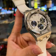 Royal Oak Silicone New Style Three-Eye Watch Business Quartz Watch Waterproof AP Fashion Trendy Men'