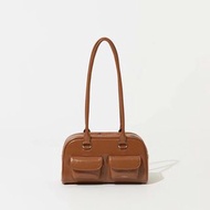 Stand Oil chubby bag棕色手提保齡球包