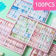 100 Pcs/Set Cute Washi Tape Set Japanese Cute Adhesive