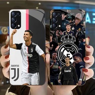 DK-57 CR7 FC Casing GLASS soft frame black OPPO Reno 6Z 4 6 F15 5 3 A91 5G