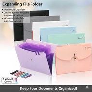 1Pc Expanding File Folder With 7 Pockets, Letter A4 Paper Accordion Document Organizer 10 "x 13", Fa