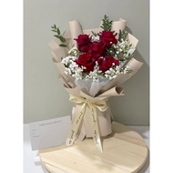 [Daily BQ Delivery - Limited to 3 Sets] Roses Bouquet | Red Roses | Pink Roses | White Roses | Flowe
