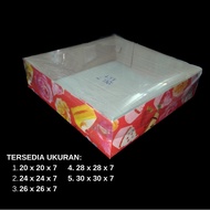 [10pcs] Short Mica Lid Tart Box | Flower Motif Tart Box with Short Mica Lid | Tart Cake Box