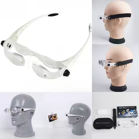 1PC 1.5X-3.8X/2X-4X Zoom Mobile Phone Glasses Magnifying Glass Cellphone Screen Wearing Magnifier wi