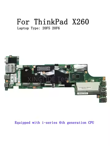 NM-A531 For ThinkPad X260 Motherboard With I3I5I7-6th CPU Lenovo Laptop Mainboard TYPE 20F5 20F6 I5-