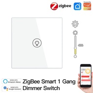 MOES ZigBee Multi-gang Smart Light Dimmer Switch Independent Control Smart Tuya APP Control Works wi