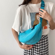 ﹉❏✎ Nylon Dumpling Bag Fashion Underarm Bag Student Simple Shoulder Bag Girls Messenger Bag