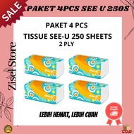 Package Of 4pcs Tissue Sweding Classic 250 Sheets 2ply Facial Tissue Tissue
