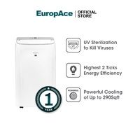 EuropAce [2025 Model] 12,000 BTU 4-IN-1 Smart Air Purifying Green Portable Aircon  | EGAC12E8UV | 29