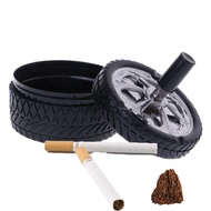 「 Party Store 」 Press Tire shape Car Ashtray With lid windproof rotation Flame Retardant Ash tray For Accessories Cigarette Cylinder Holder
