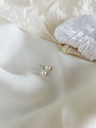 真誠耳環- 18K純金日本無調色Akoya珍珠耳環