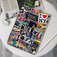 I Love The New York Collage Pattern Tablet Case, Compatible With IPad 9.7/10.2/10.5/10.9/12.9/Pro 11