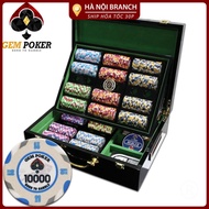 Wooden VALUES 500 CHIPS GEM TIGER CERAMIC POKER
