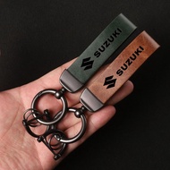 Car Luxury Genuine Leather Keychain Key Rings Custom Gift For Suzuki Swift Ciaz Carry Ertiga Escudo 
