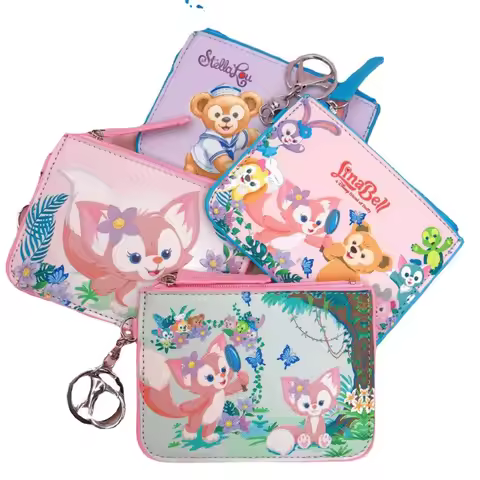 Disney Coin Purses LinaBell Cute Wallet Women Leisure Zipper Bear Duffy Card Holder StellaLou Coin P