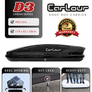 CARLOUR (D3) Roof Box 450L Slim Design Roofbox Roof Luggage Carrier 450 Litre Top Cargo Box Storage Box Car Accessories