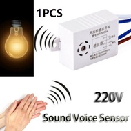 1Pcs Voice Sensor Switch 220V Auto On Off Switch ​Intelligent Sound Voice Sensor Light Switch LED Downlights Ceiling Lamps Panel Lights For Garage Stairwell Garden