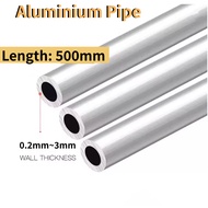 Corrosion-resistant Aluminium Pipe Length 500mm OD1.5--10mm Inner Straight Round 6061 Aluminum Alloy