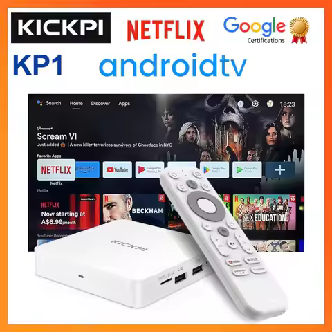 KICKPI KP1 Google Netflix TV Box Android 12 Amlogic S905Y4 Media Player 4K Set Top Box Android 12.0 