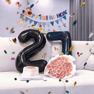 [Ready Stock] 28 Inch Large Size Number Balloon/Number Balloon/Black Balloon/Age Balloon/Birthday Ba