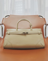 Muse Aria - Zaria - Top Handle Bag with Twist Lock Belt  Genuine Leather กระเป๋าหนังวัวแท้
