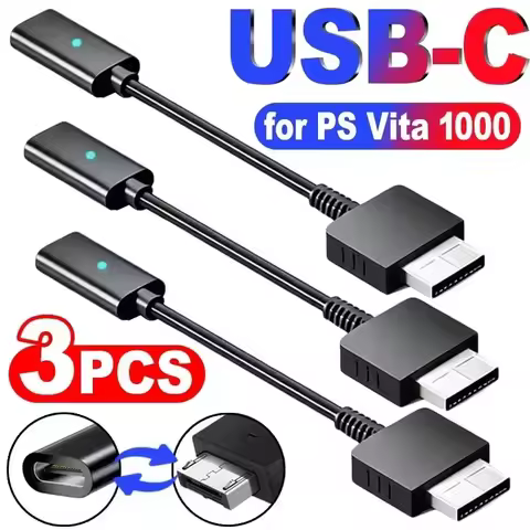 USB C Cable for Playstation Vita 1000 Controller Charging Adapter Type C LED Convert Cord for PS Vit