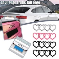 SHOUH Trunk Tail Label Badge, Heart-shaped ABS Plastics Love Heart Logo Rear, Four Ring Label for Ca