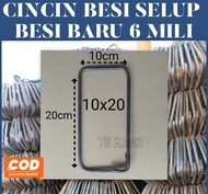 cincin besi behel 10x20 6mili / cincin besi cor bangunan 10x20 / cincin slup / cincin tiang / ring b