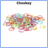 RODAROLA 100Pcs  Markers Rings, Metal Curved Open Crochet  Markers, Durable Colorful Metal  Markers 