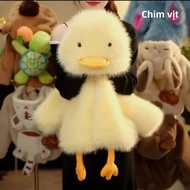 Nhỏ Dễ Thương Vịt Con Cha Mẹ-Con Dày Áo Khoác Lông Thỏ Lông Thỏ Nhân Tạo Chồn Áo Khoác Mùa Đông Cho