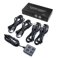 YUV 4:4:4 HDCP2.2 4K 60Hz 4x1 HDMI KVM Switch 4 in 1 Out 4 VS 4K USB 2x1 Video Switcher for Laptop P