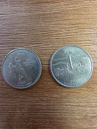 美國50州25美分紀念幣 Wyoming 2007, Utah 2007