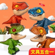 Pencil case Lima-dalam-satu alat tulis dinosaur tadika buatan tangan bayi pengasah pensil baru kotak