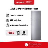 SHARP 2 Doors 225L/255L Inverter Refrigerator SJ-RX30E-SL2/SJ-RX34E-SL2
