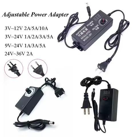 Power Supply Adjustable AC 220V 110V TO DC 3V 9V 12V 24V 1A 2A 3A 5A 10A Power Supply 3V 12V 24V Wit