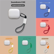 Clear Case for Anker Soundcore C30i C40i Protective Transparent Clear TPU Covers Lanyard Bluetooth E