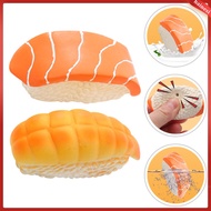 2Pcs Portable Bite-Resistant Sushi Chewing Toys Latex Puppy Toys for Fun Interactive Play hainesi