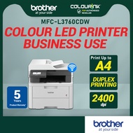 Brother MFC-L3760CDW A4 Color Laser Print Scan Copy Fax LED Duplex Wireless Mobile APP ADF Wifi Dire