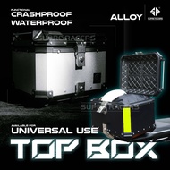 Universal Aluminium Top Box I Included ADV Y16 Back Rack I Design Kotak Aluminum Box Motorcycle I OT-MTB01 M:UNI