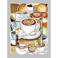 [2024] 50 Sheets of Coffee DIY Unique Invasion Cartoon Graffiti Stickers Scooter Laptop Luggage Stickers